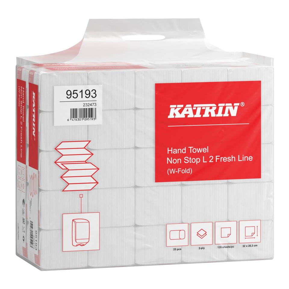 Handtuch, Textilstreifen, weiß, W-Falz, 2-ply