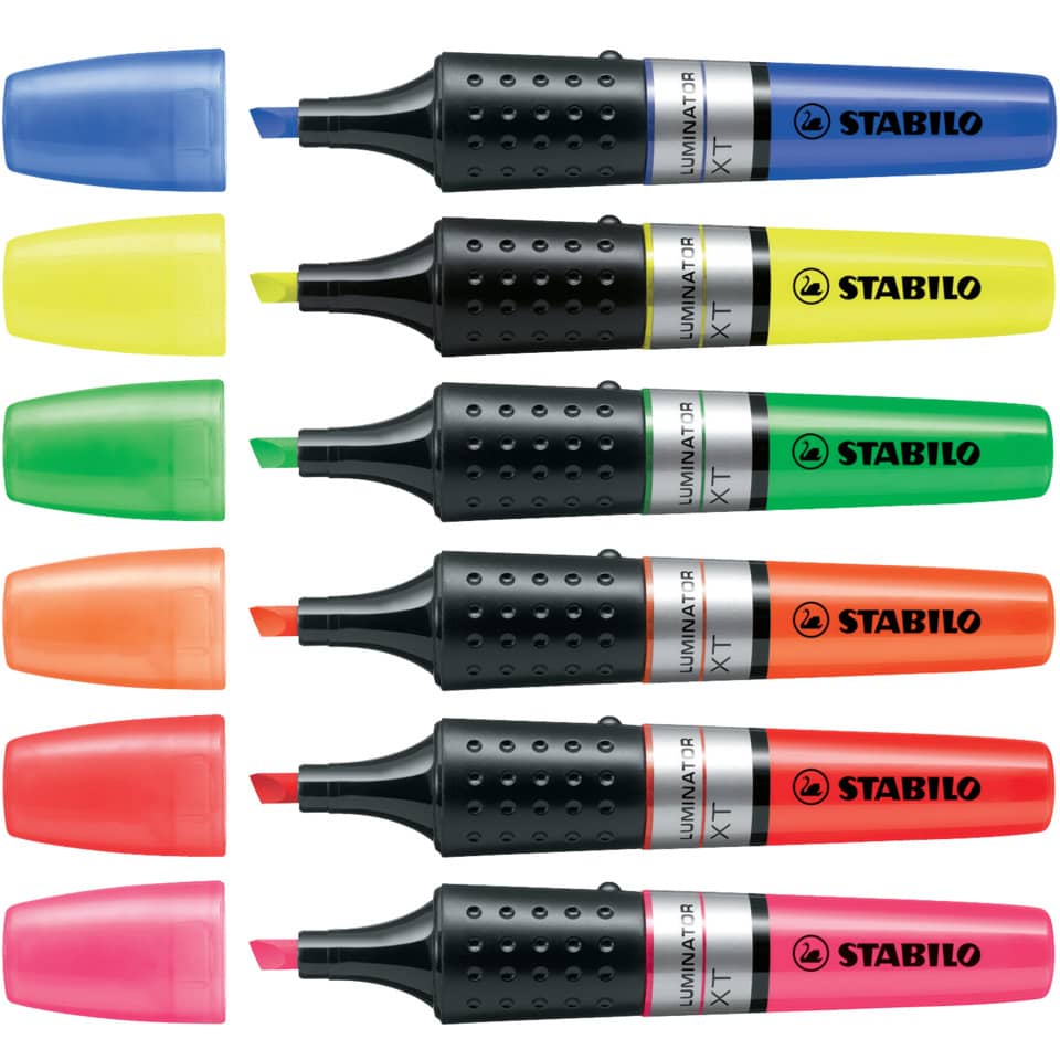highlighter, fluo pen, farbmarker, dualfuellend, STABILO