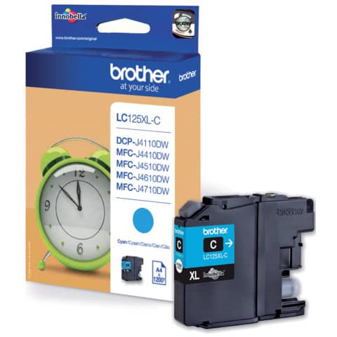 Inkjetpatrone, cyan BROTHER LC125XLC