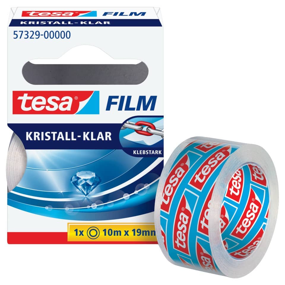 Klebeband, Filmband, Kristall-Klar, Klebeband PVC, Tesa Film