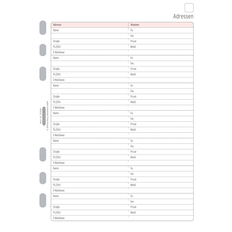 Adresse Formular, Adressenschein, Etiketten, Formblatt, Dokumentenvorlage