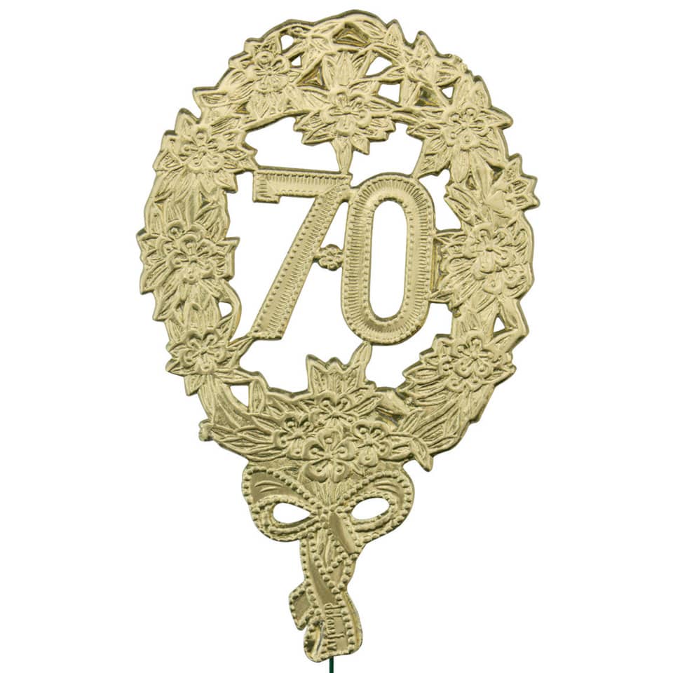goldenen Brosche, 70. Geburtstag, Blumenkranz, Maskenmotiv, Victorianischer Stil