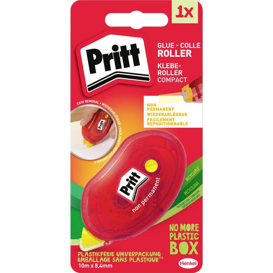 Klebestreifen, Klebepaste, Klebstift, Pritt, Kundschaftsverpackung