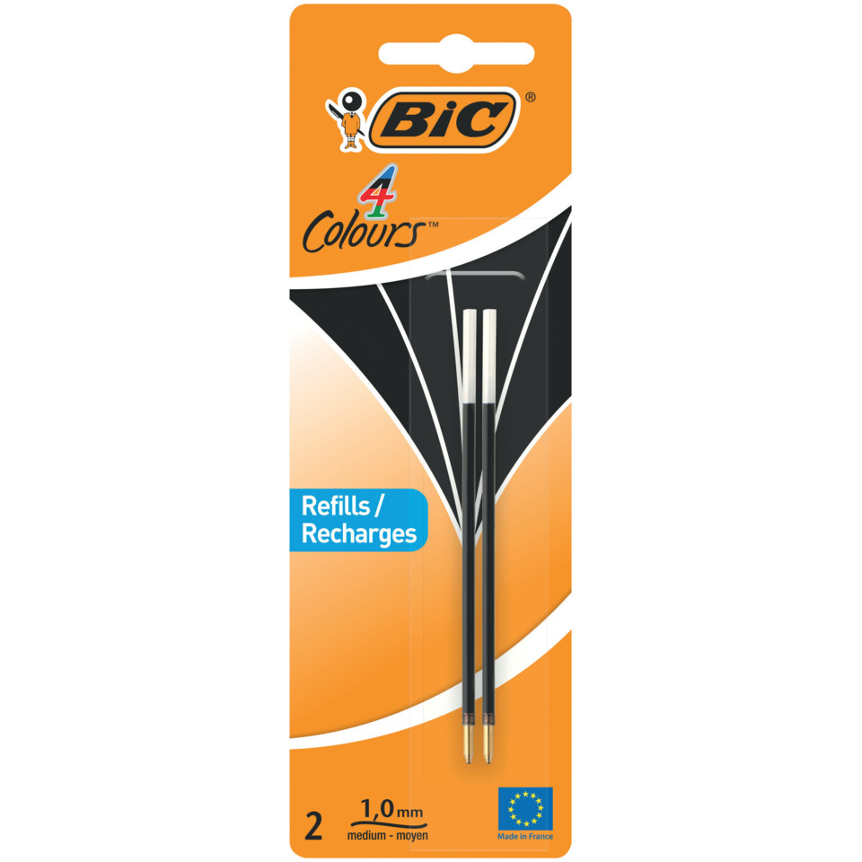 Pencil refills, BIC 4 Colours, 2x refills, 1.0 mm, Made in France