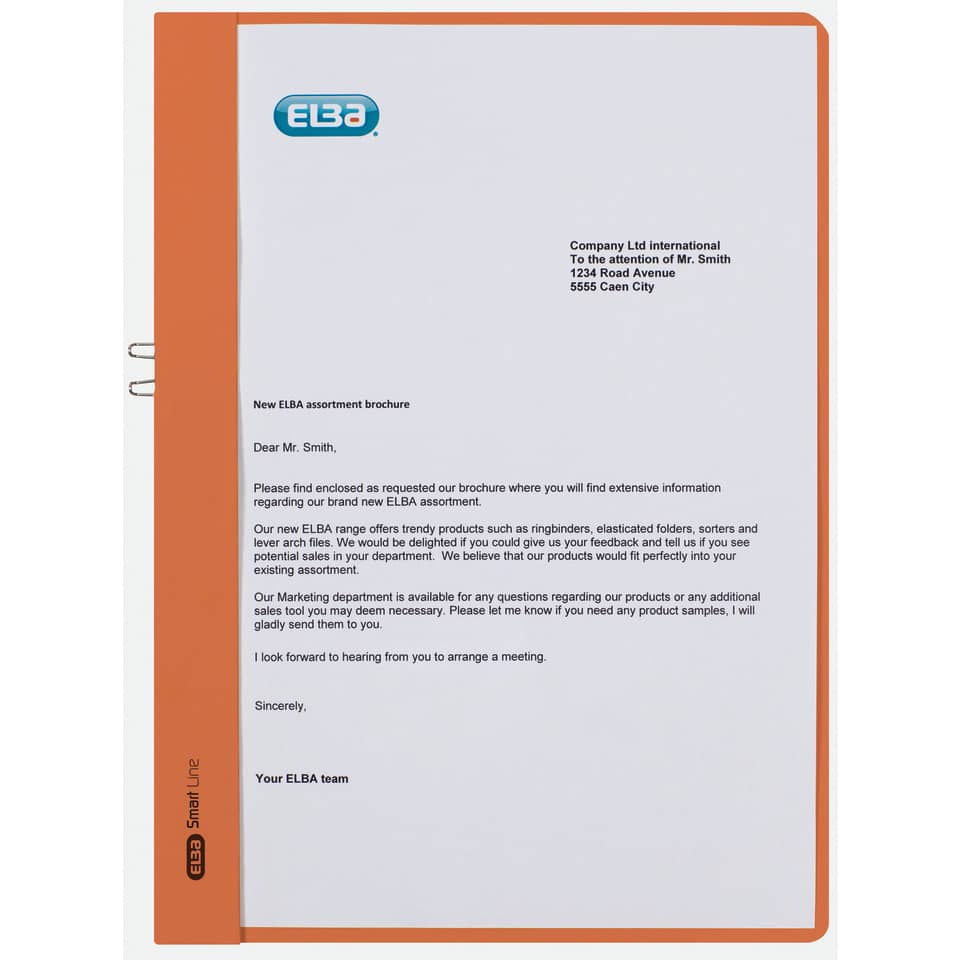Ordner, Ringbinder, orangeer Rücken, Dokument, ELBA