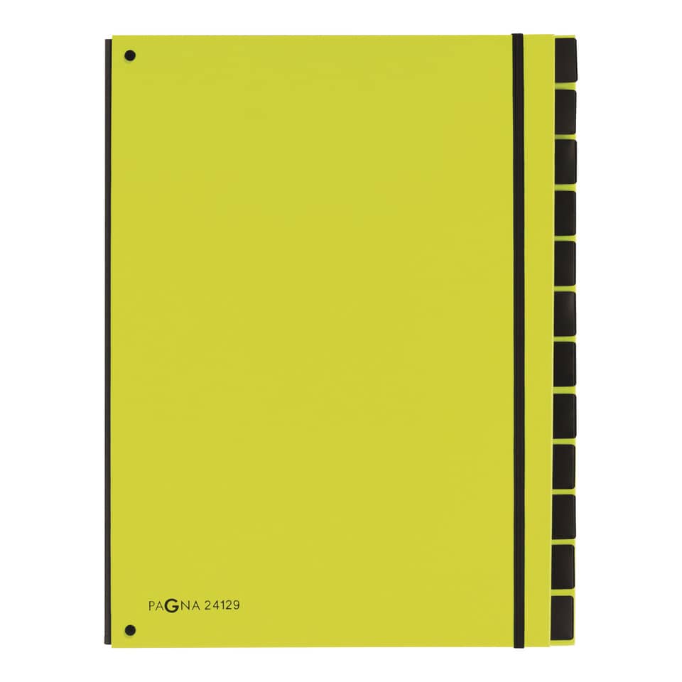 Notizbuch, Neon Gelb, Punktband, Kartenhalter, Ablageband