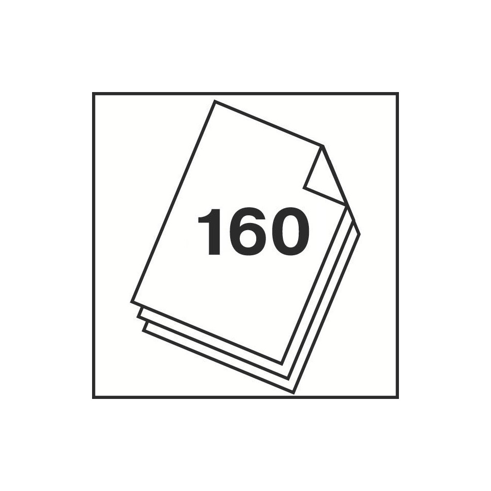 notizbuch, papier, 120 g/m², block, dummy-160