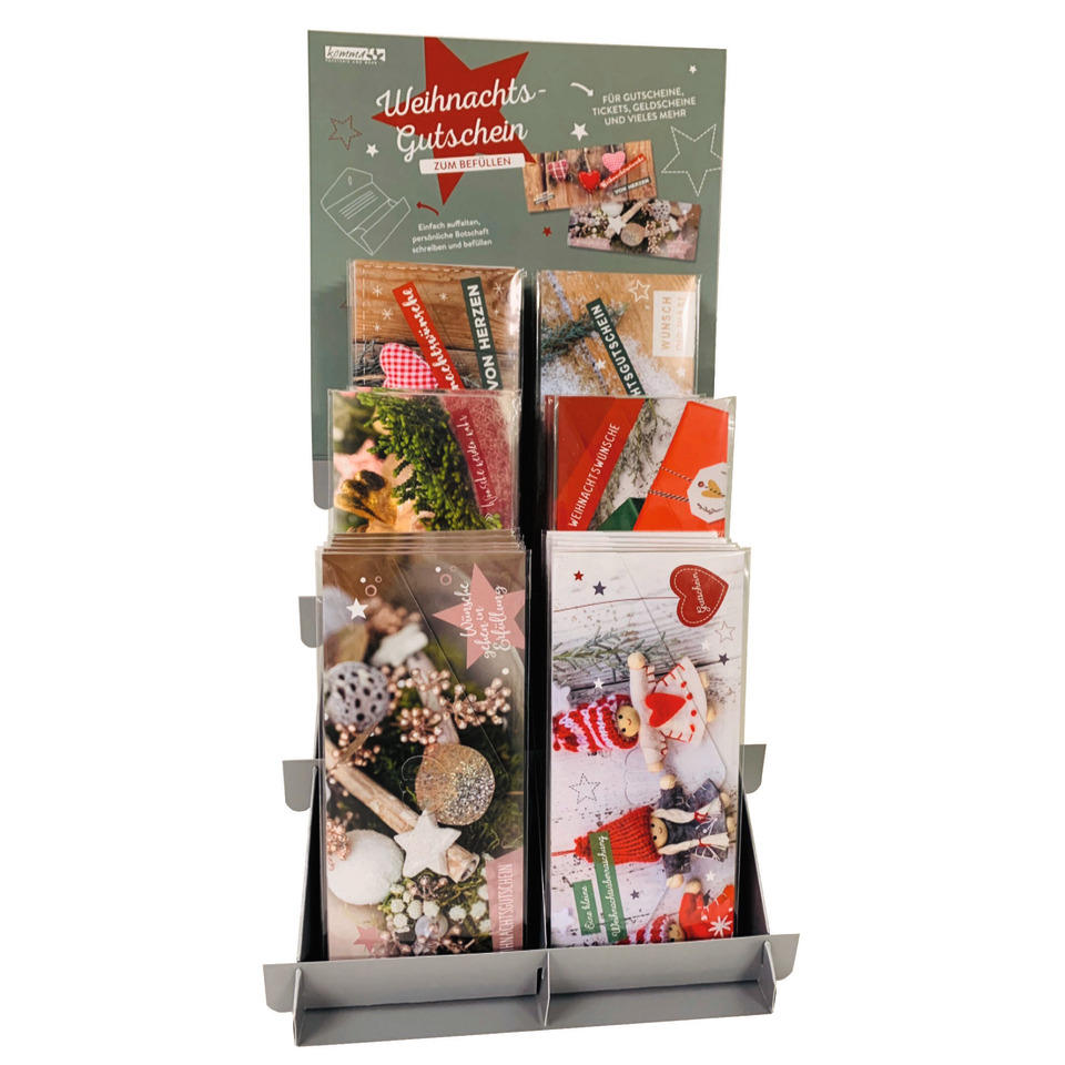 Weihnachtsgutscheinkarte, sortiert KOMMA³ 76222339