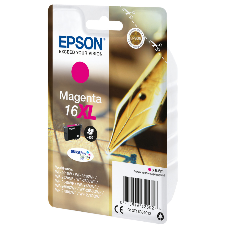 Magenta, Tintenpatrone, 16XL, Epson, DURABrite Ultra-Tinte
