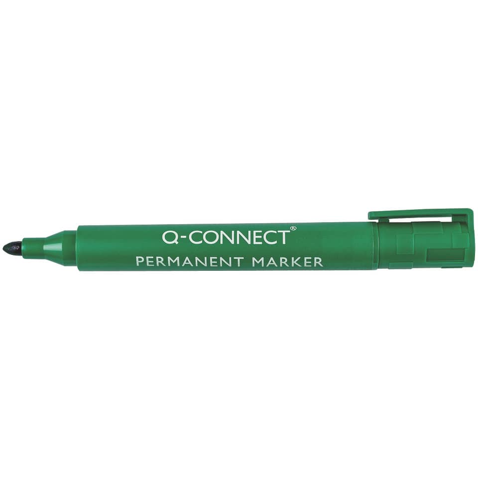 Permanentmarker, Grün, Kugelschreiber, Marker, Q-CONNECT