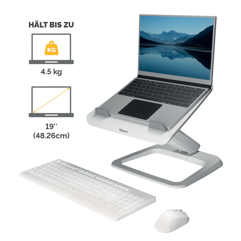 Laptop-Ständer, Ergonomischer Ständer, Laptop-Dockingstation, Kabellose Maus, Tastatur