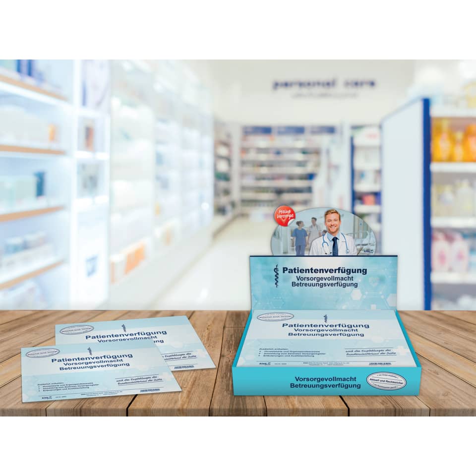 Patientenverfügung, Vorsorgevollmacht, Betreuungsverfügung, Dokumente, Box