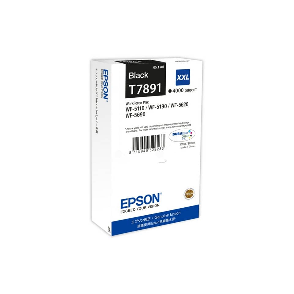 Tintenpatrone, Printertinte, Epson, Schwarz, Tinte XXL