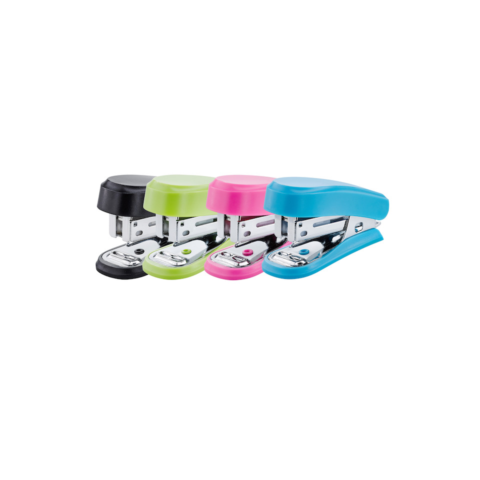 Heftgerät MINI, 12 Blatt, Einlegetiefe 20 mm, sortiert NOVUS BLIMINI99