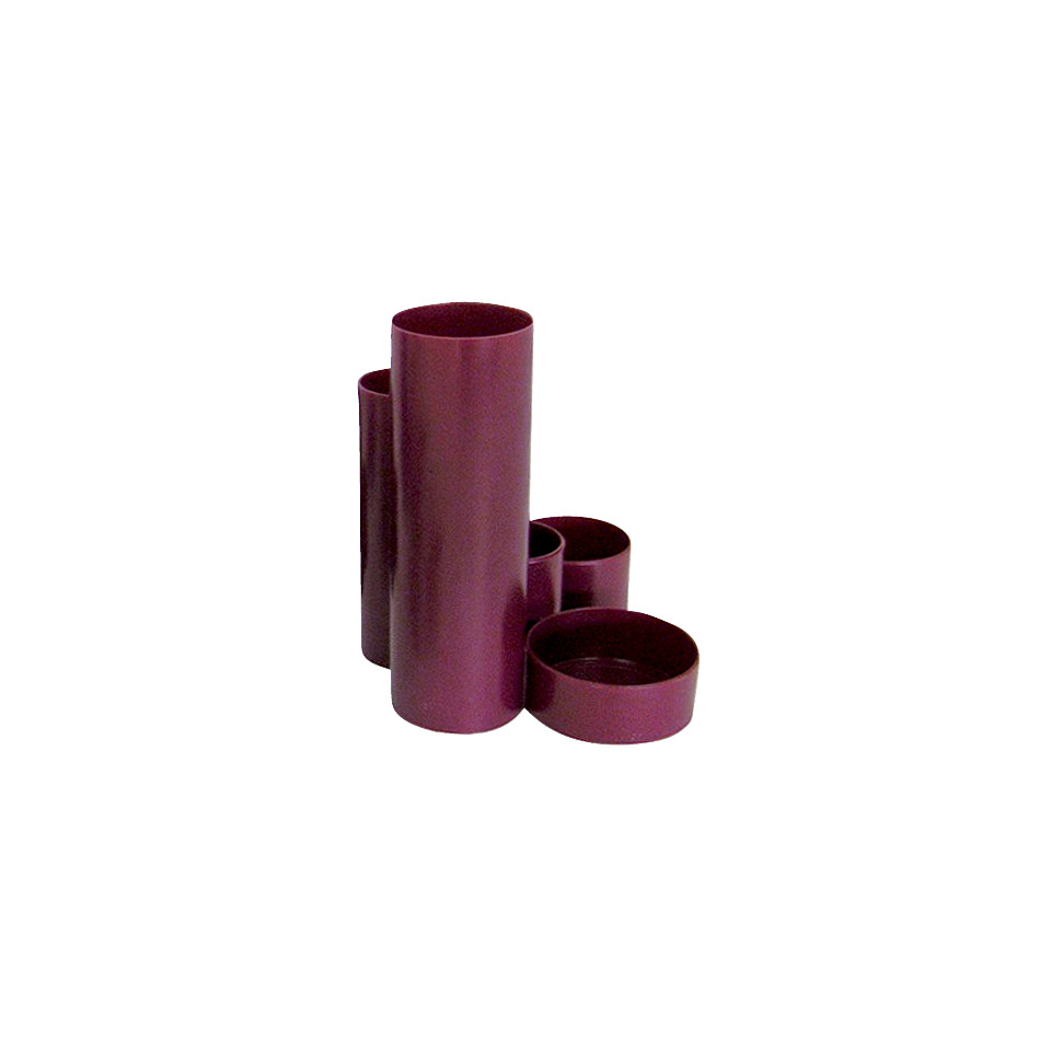 PVC-Röhren, Zylinder, bordeaux, Röhren-Set, kreisförmige Enden