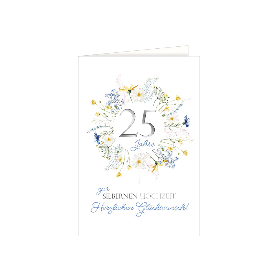 Hochzeit, Grußkarte, Blumenkreis, Jahre, Glückwunsch
