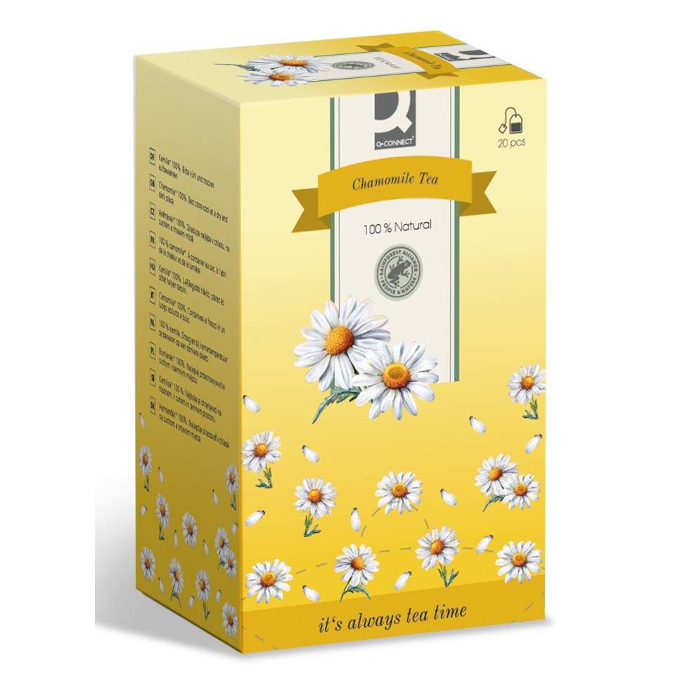 Kamille, Tee, Schachtel, Gänseblümchen Muster, 100% natürlich