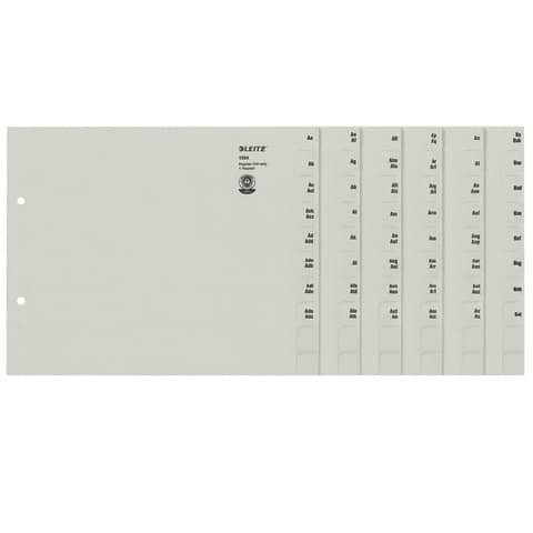 Registerserie A-Z, A4, Papier, für 200 Ordner, grau LEITZ 13540085