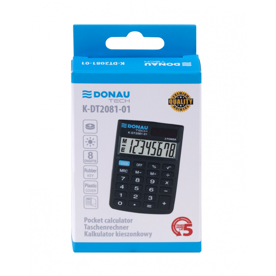 Taschenrechner, Kompakt, 8 Digits, Display, KDT2081-01