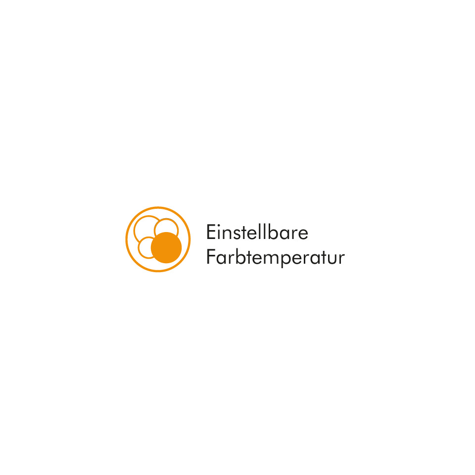 Logo, Einstellbare, Farbtemperatur, Symbol, Orange