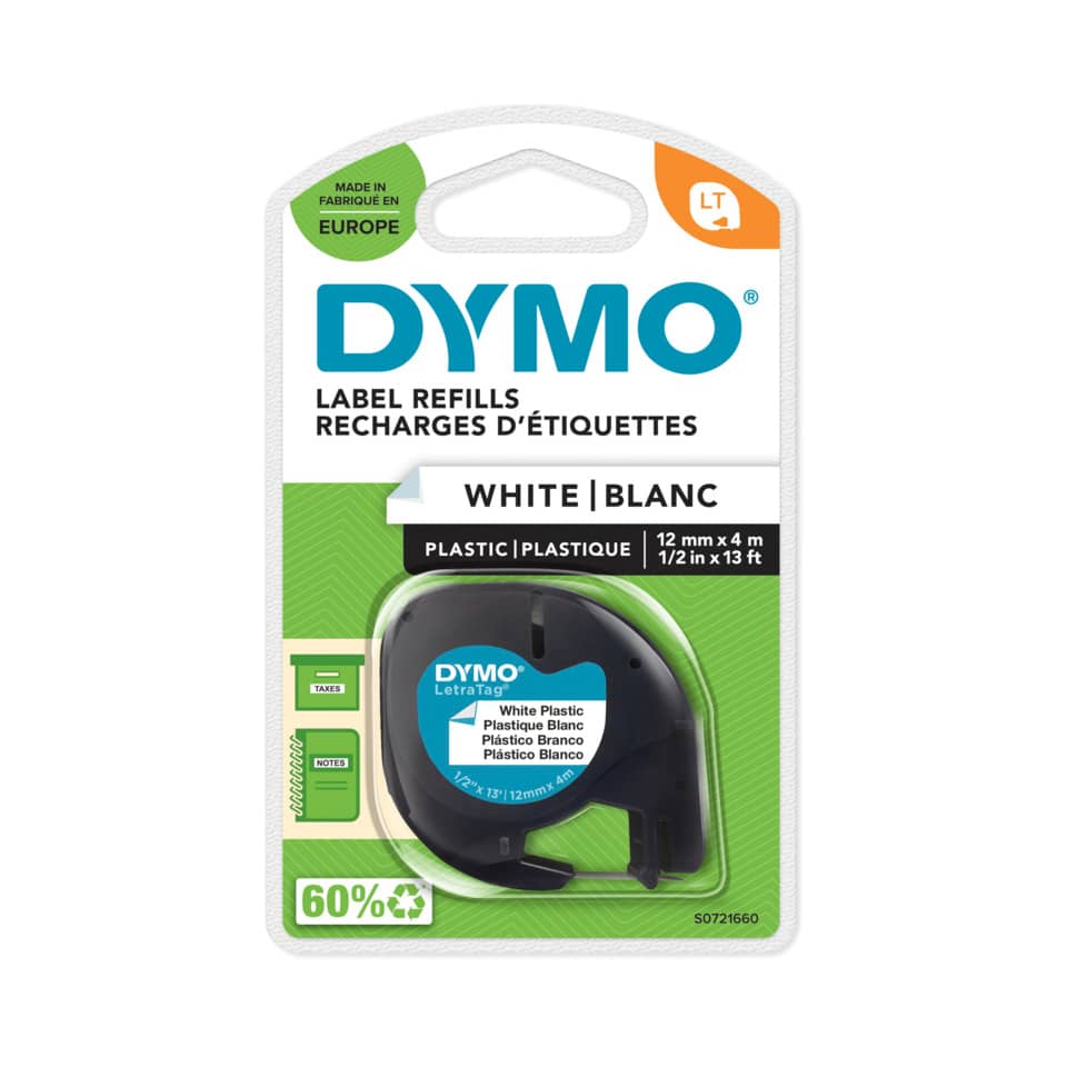 Label, Refill, Tape, White, Plastic