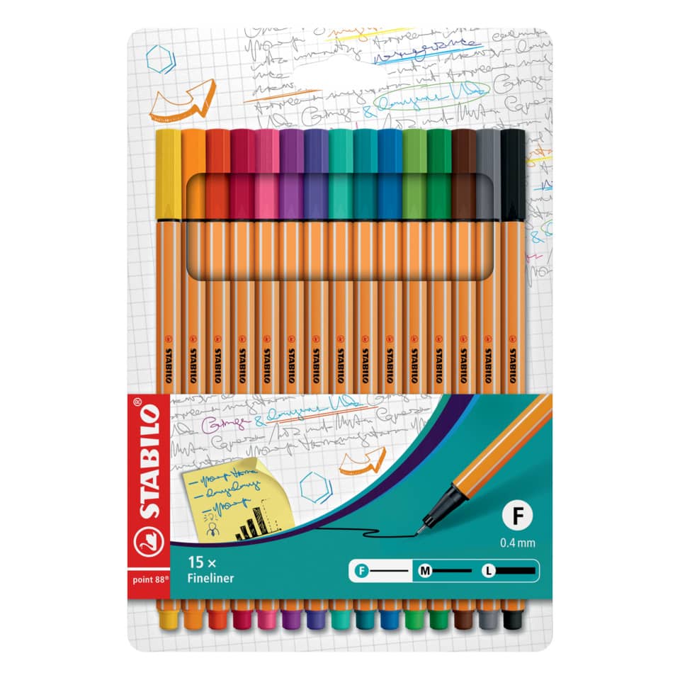 Fineliner, Marker, Buntstifte, 15 Stück, Deutschland