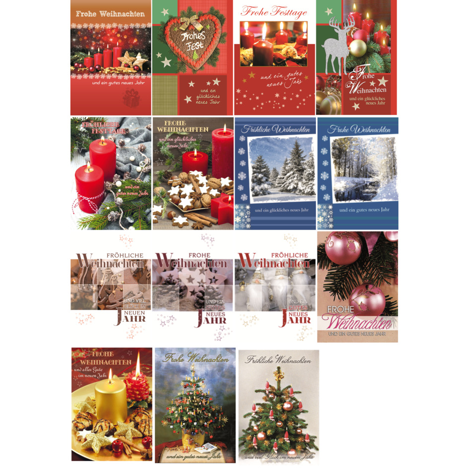 Weihnachtskarten, Weihnachtsgrüße, Kerzen, Tannenbaum, Wintersonnen