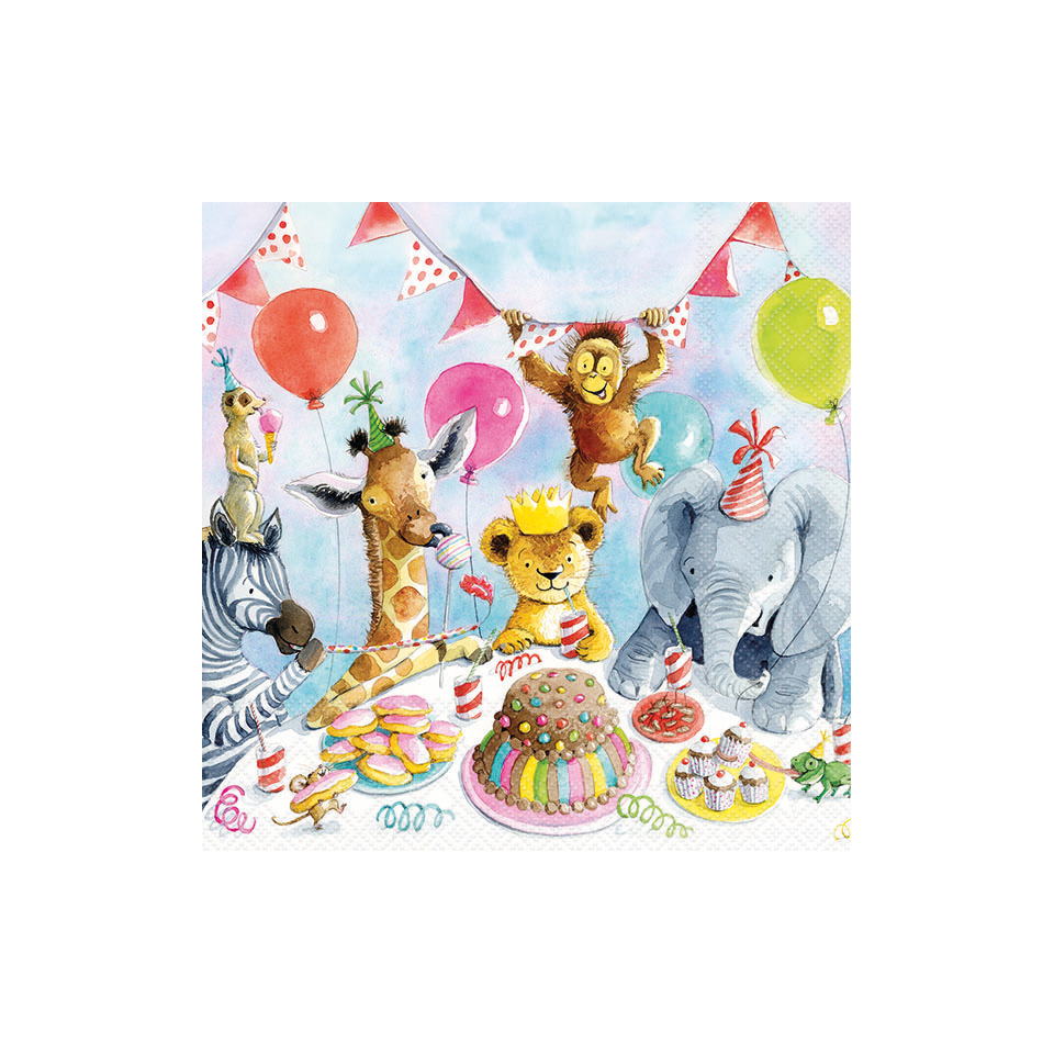 Tierfest, Geburtstag, Tierische-Party, Kuchen, Ballons