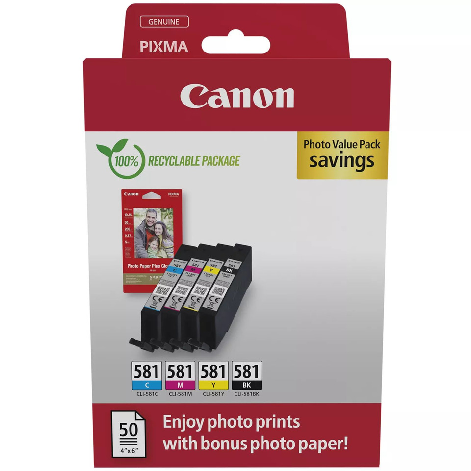 Canon photo cartridge, Tintenpatronen, Farbpatronen, sichtbare Beschriftung, Verpackung