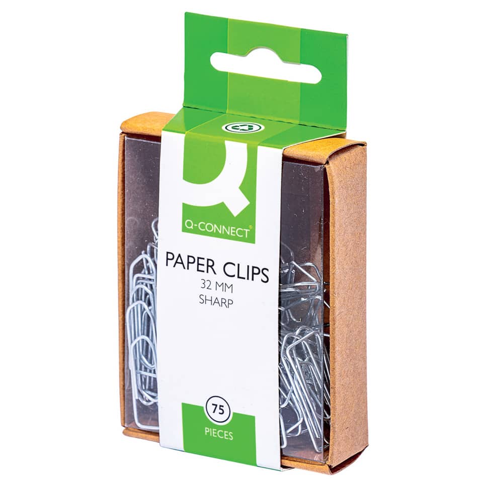 Papier Clips, Klemmen, 36 mm, Metall, 75 Stück