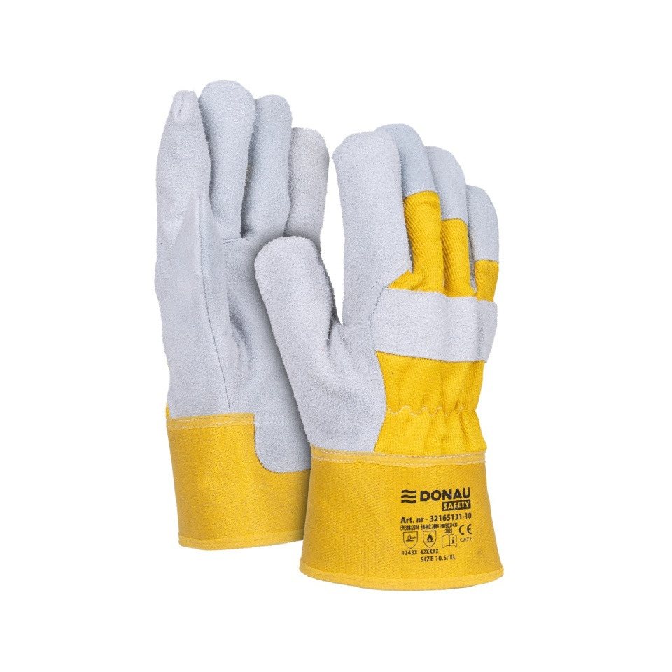 Schutzhandschuhe, Arbeitshandschuhe, Leder/textil, Gelb, Kauf?