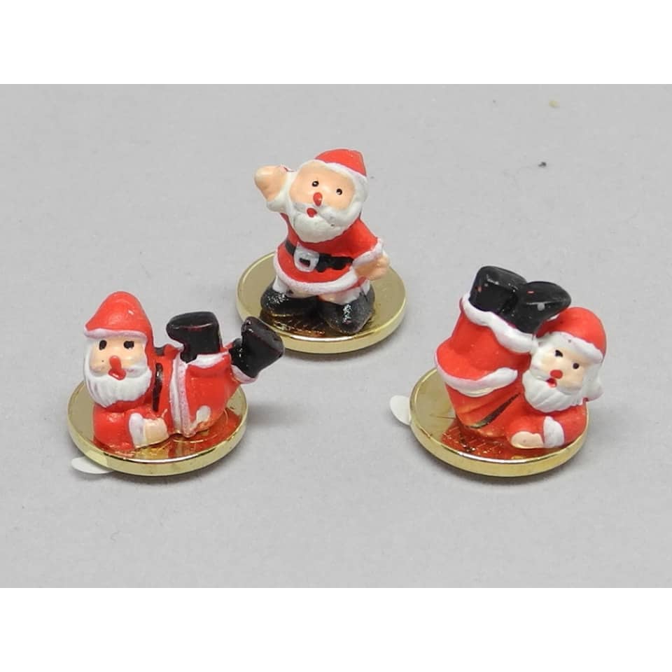 Weihnachtsfigur, Santa, Miniatur, Santa auf Rentier, Weihnachtsdekoration