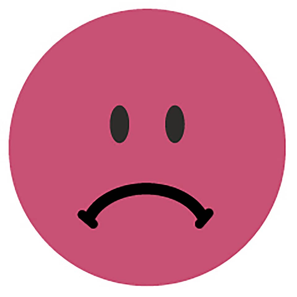pink, smiley, sad, face, circle