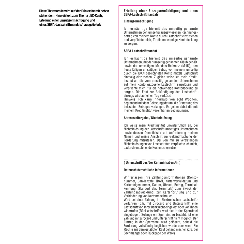 SEPA-Lastschrift, Einzugsermächtigung, Kreditinstitut, Geldbetrag, Mandatsreferenz