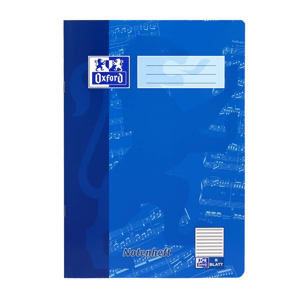 Notizblock, Notizheft, DIN A5, blau, Muster