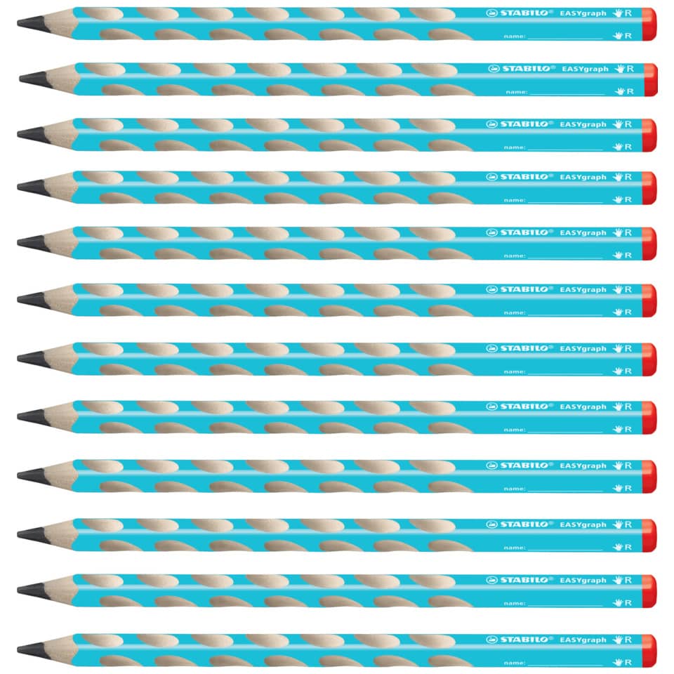 Bleistifte, Holzbleistifte, Blaues Gehäuse, Roter Radiergummi, Dreikantiger Korpus