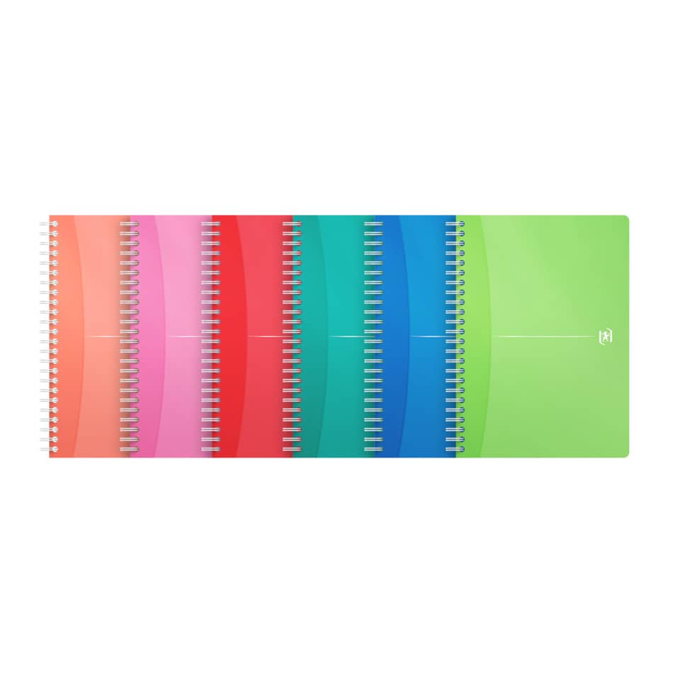 Notizbücher, Spiralbindung, bunt, Regenbogen, -lined