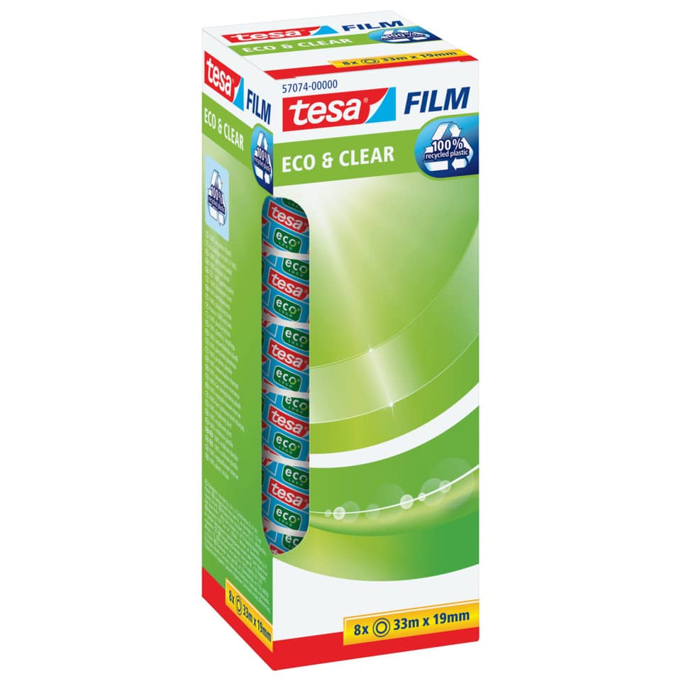 eco & clear, film, Klebeband, Recyclingplastik, tesa