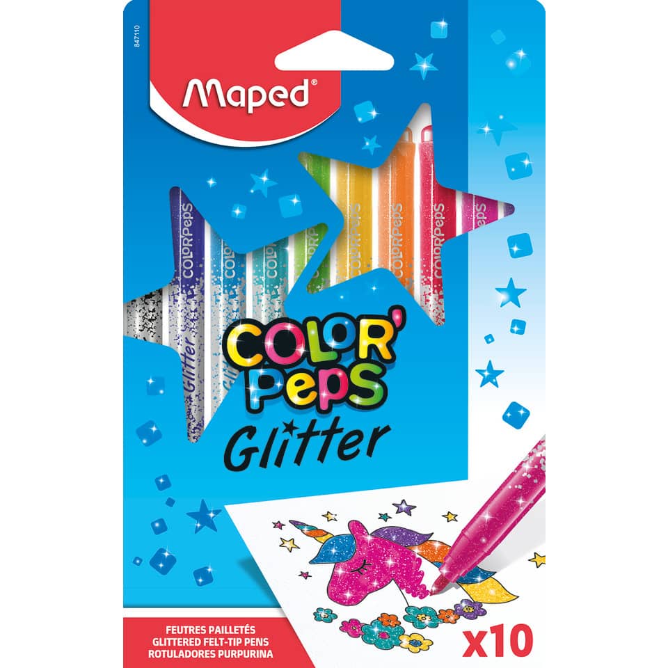 Glitter-Stifte, Farbpen, Kunstbedarf, Künstlerbedarf, Felt-Tip Pens