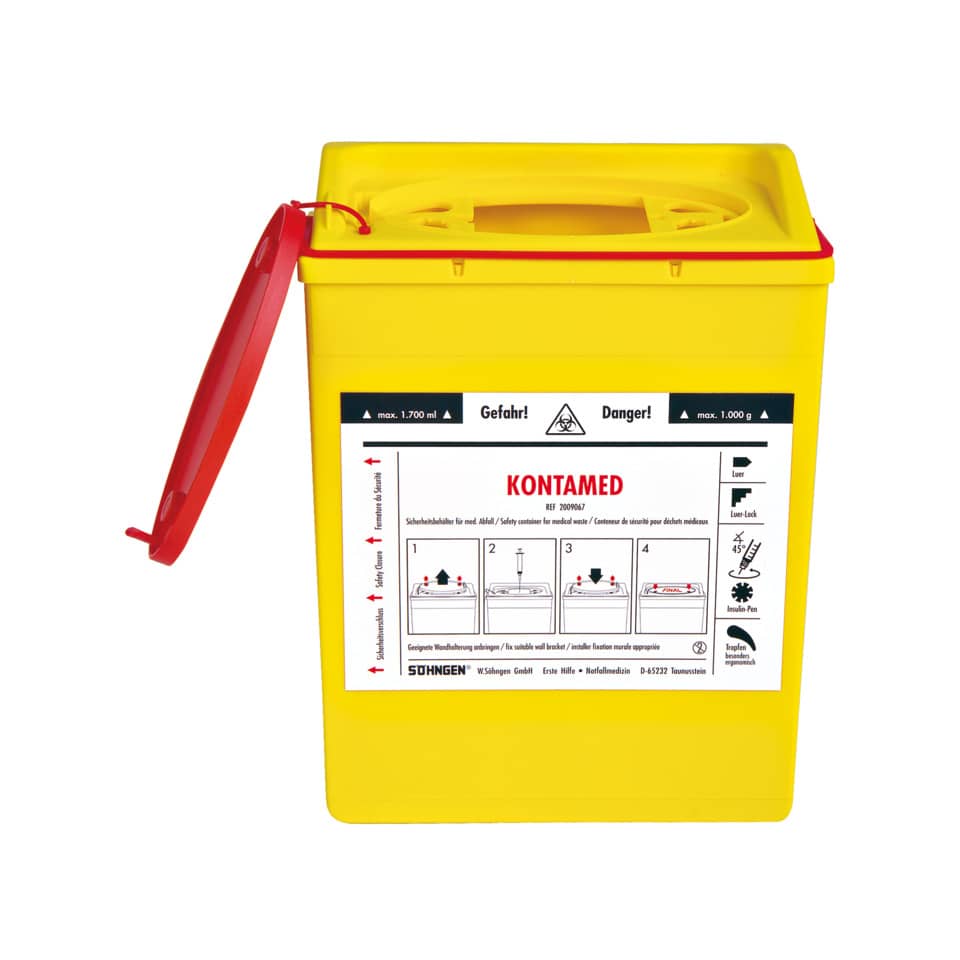 Kanister, medizinischer Behälter, Leuchtgelb, Sicherheitsbehälter, Dauermax 1.7 L