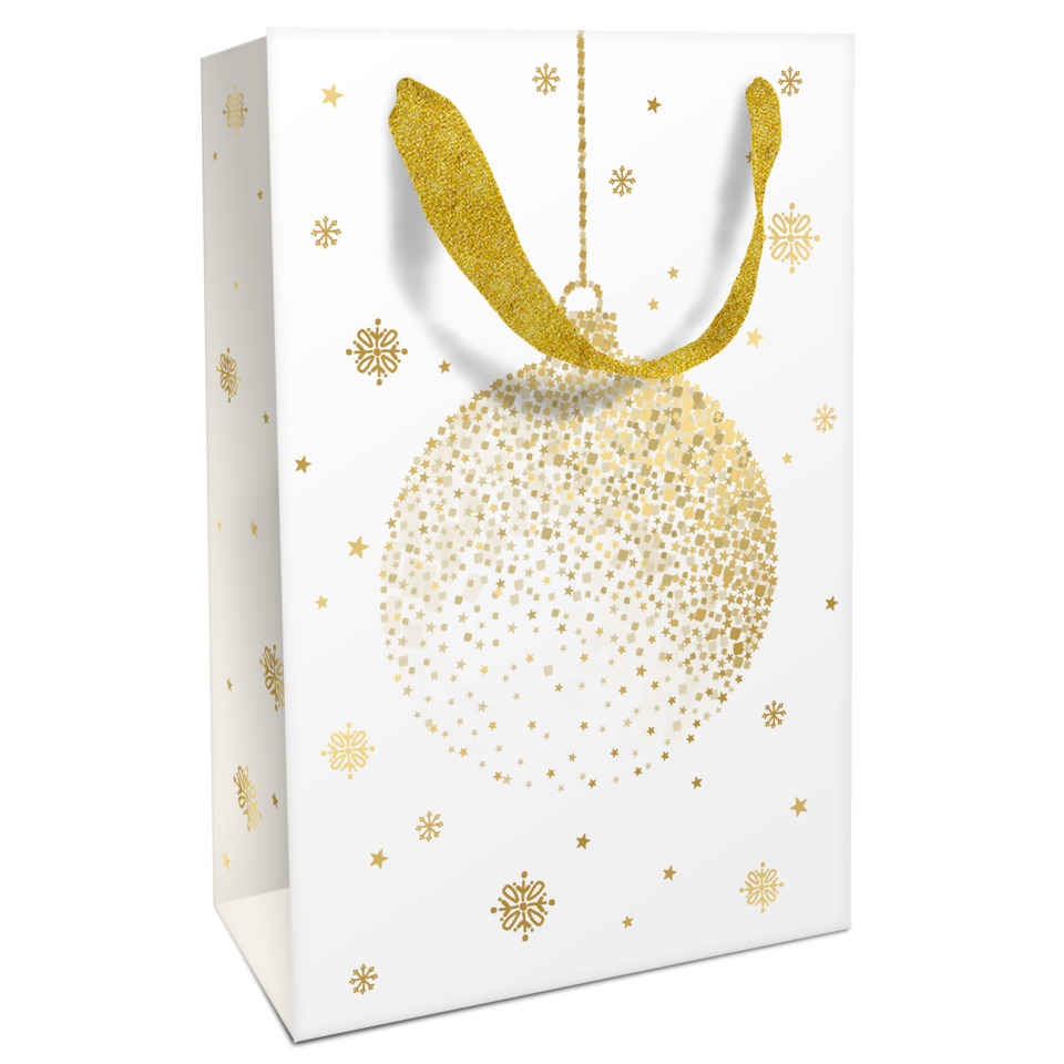Weihnachtsgeschenk, Goldene Kugel, Verpackung, Glitzer, Weihnachtsschmuck