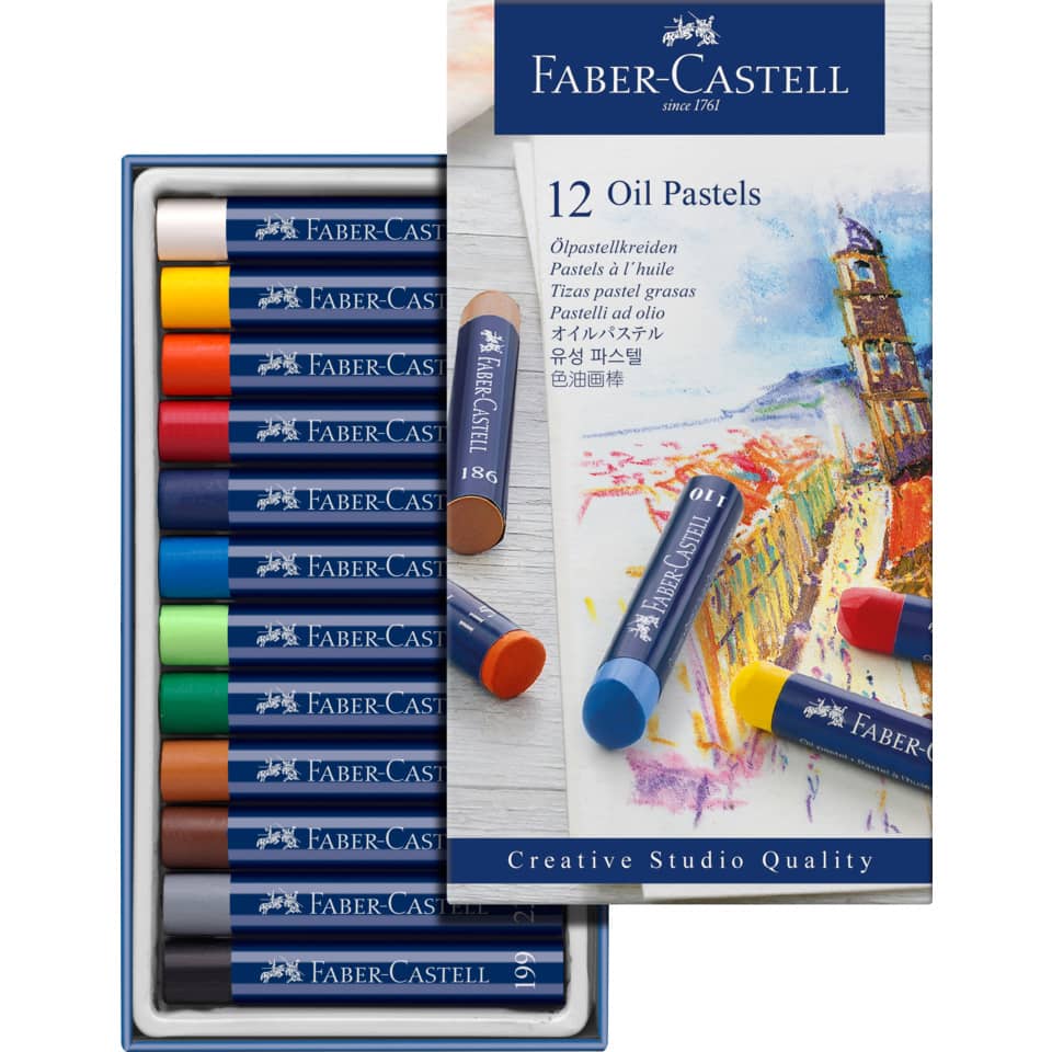 pastellstifte, ölpastell, künstlerbedarf, farbstifte, 12er-set