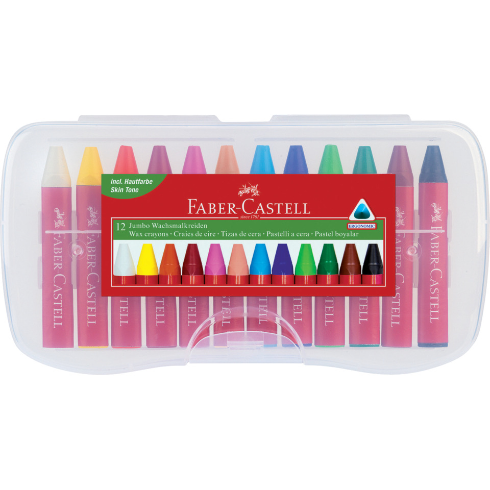 Wachsmalstifte, Wachskreiden, 12 Farben, Pastellfarben, Kunstset