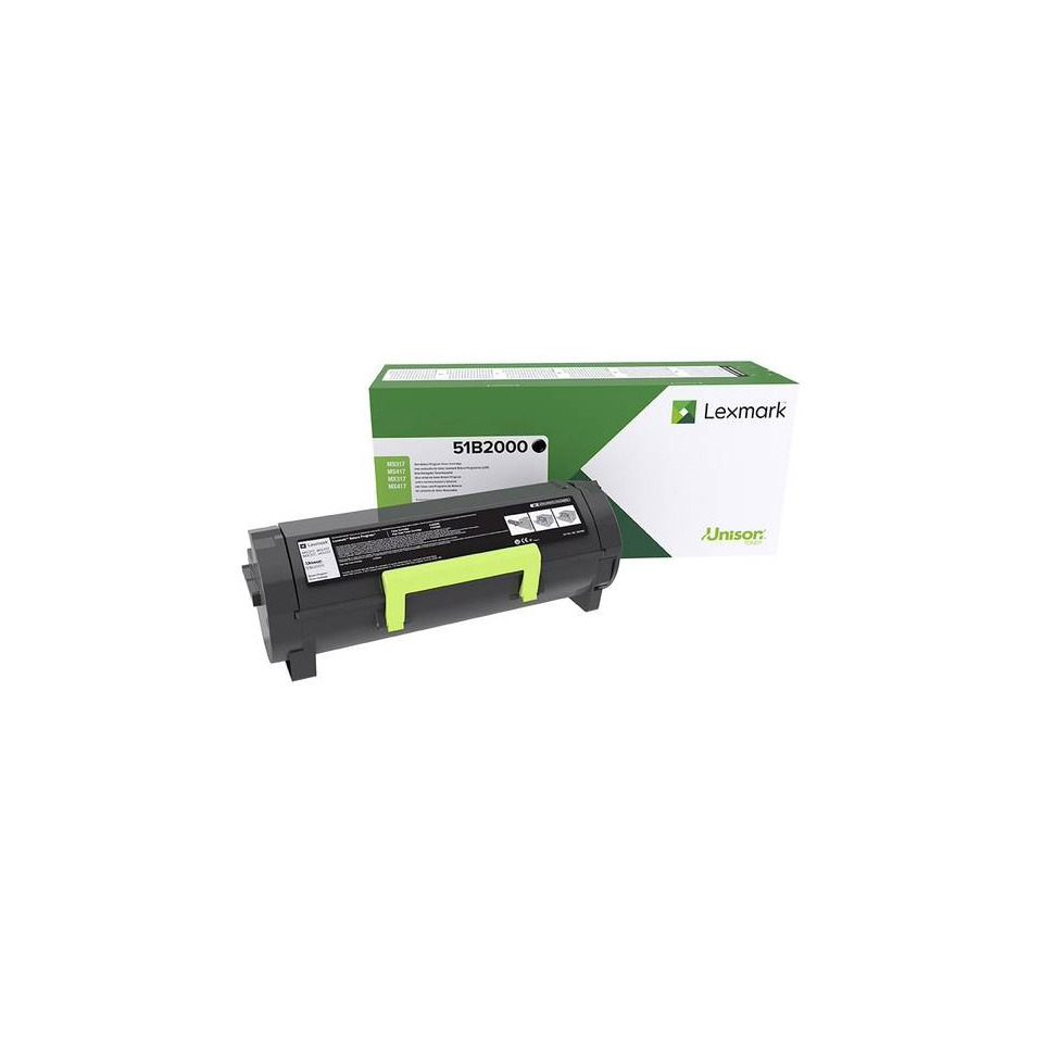 Tonerpatrone, Laser-Tonerkassette, Drucker Zubehör, Schwarz/Grün, Lexmark kompatibel
