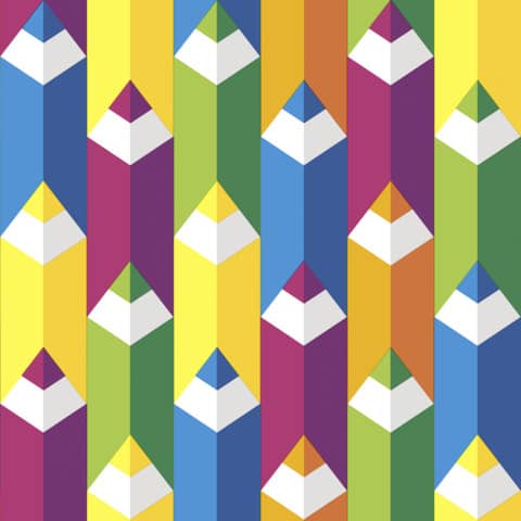 Motivserviette New Pencils, 33 x 33cm, 3-lagig PAPER+DESIGN 198278