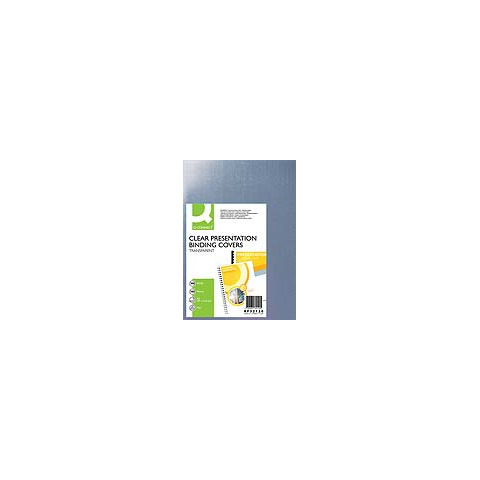 Einbanddeckel, A4, 150mic, 100 Stück, transparent Q-CONNECT KF32120