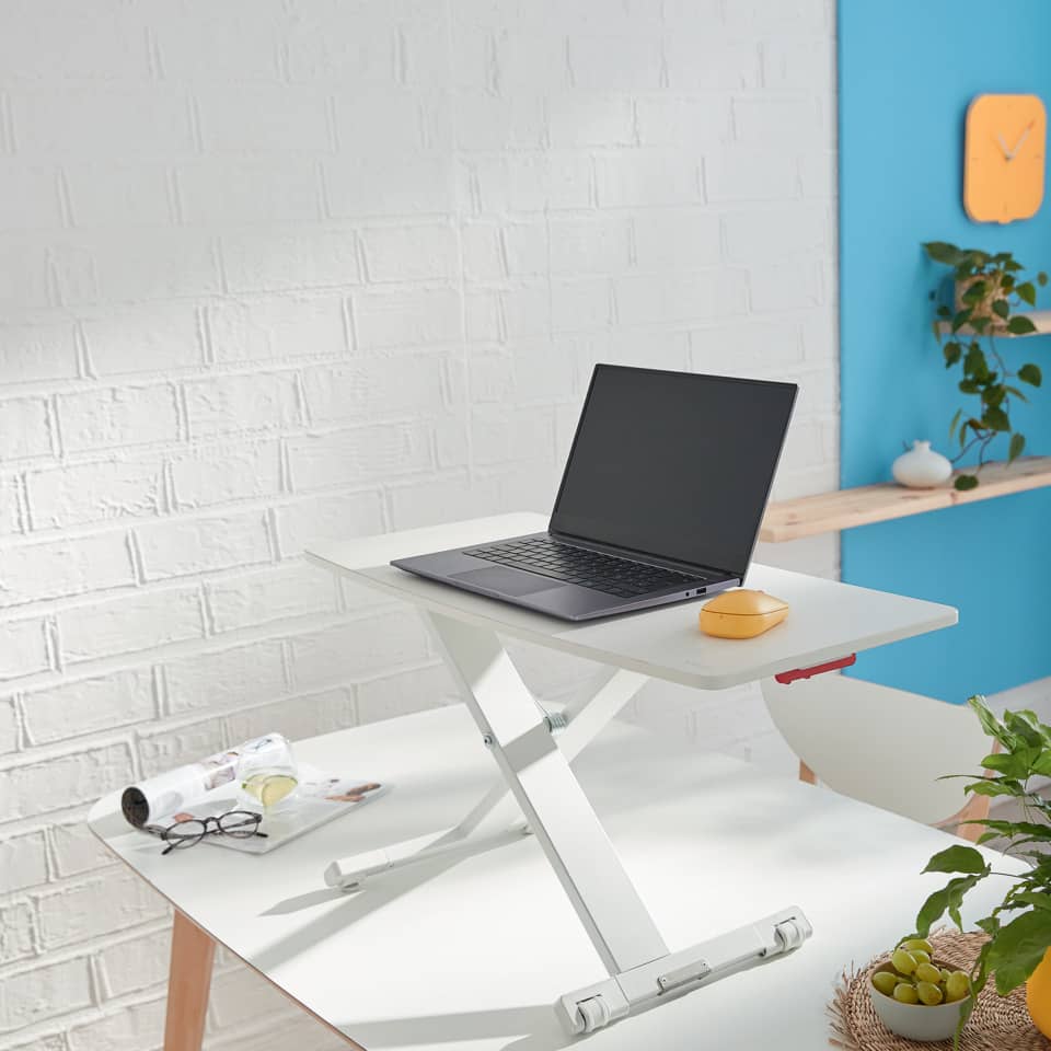 Lapdesk, Laptop-Ständer, verstellbar, weiß, Home-Office