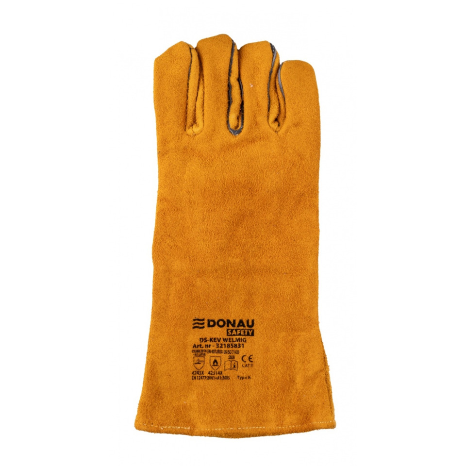 Schutzhandschuh, Gehäuseleder, Rindsleder, Kautio?, Arbeitshandschuh