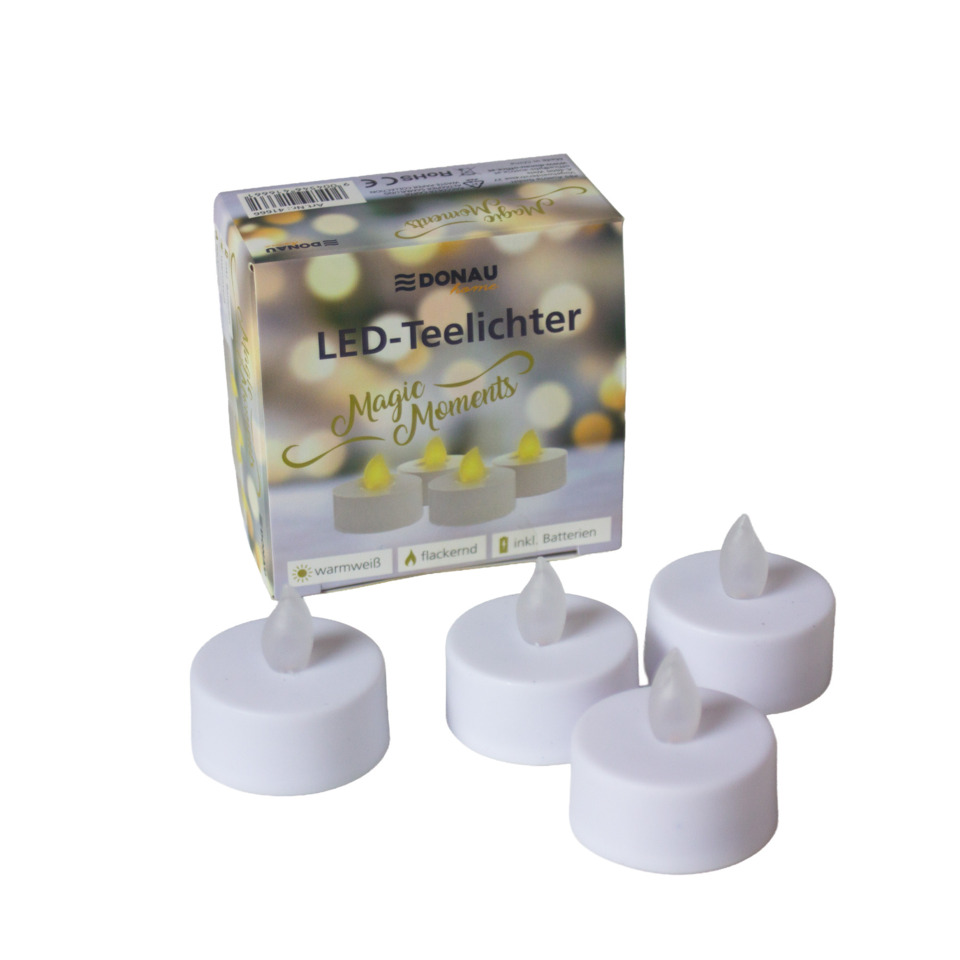 LED, Teelichter, Kunststoff, Kleinstkerzen, Batterien enthalten