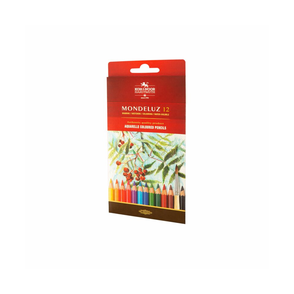 Aquarellstifte, Farbstifte, 12 Farben, Holzverpackung, Bleistiftset